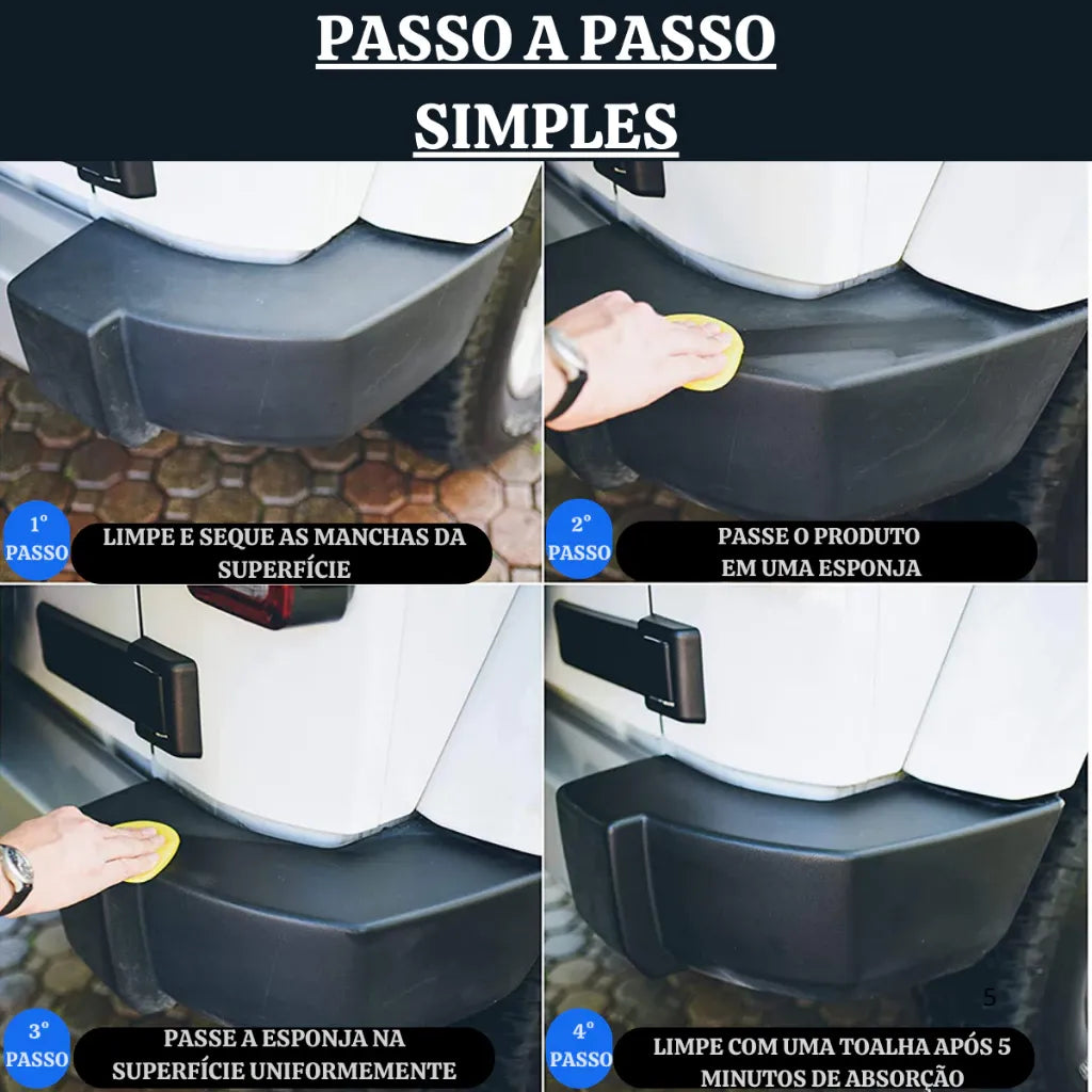 Cera Revitalizadora NewPower - Kit Completo - Restaura Plástico, Borracha e Couros