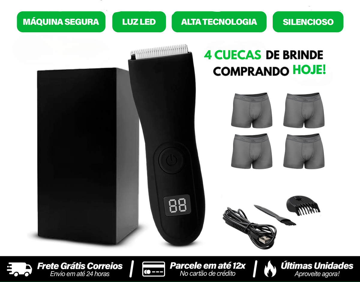 Barber Flex™ + 4 Cuecas Premium Respiráveis de Brinde