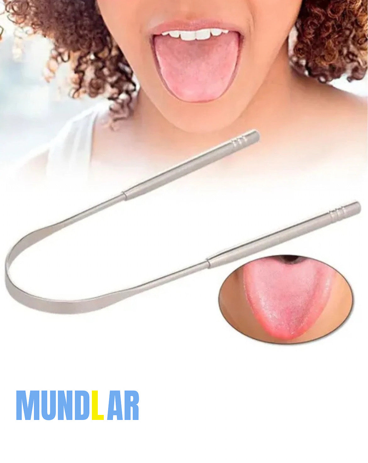 Raspador de Língua Removedor de Bactérias em Aço Inoxidável - Compre 1 Leve 3