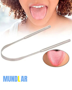 Raspador de Língua Removedor de Bactérias em Aço Inoxidável - Compre 1 Leve 3