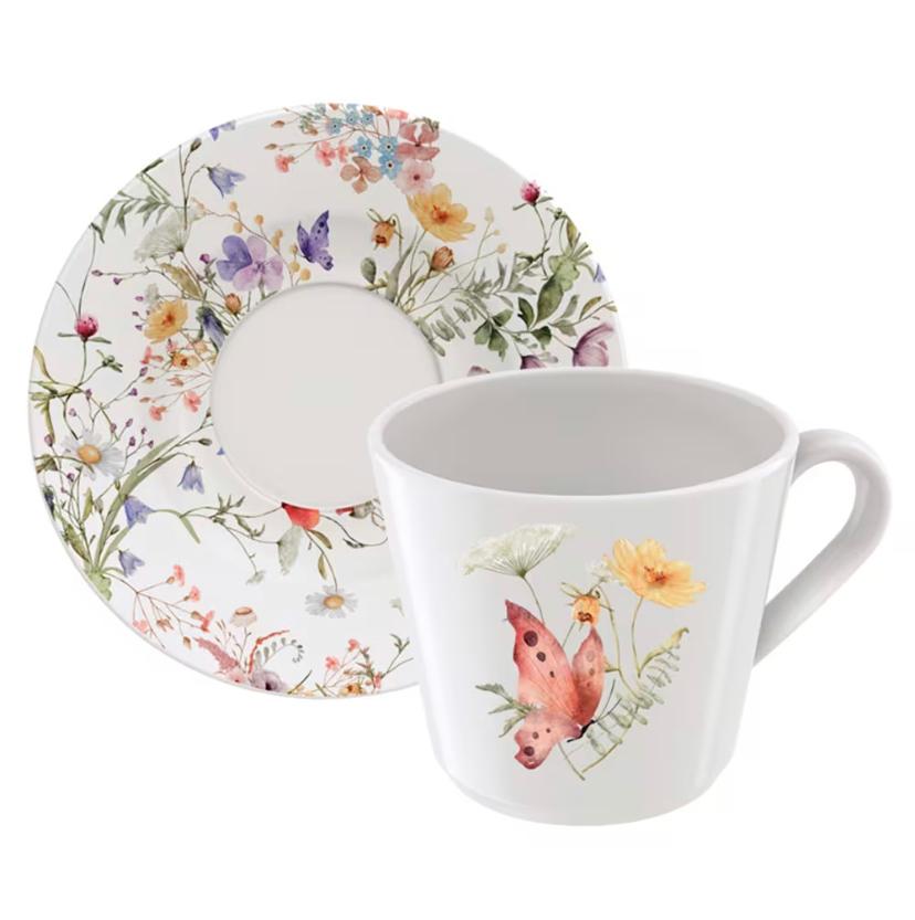 Aparelho de Jantar 20 Peças Ana Mari em Porcelana Decorada - Colorido