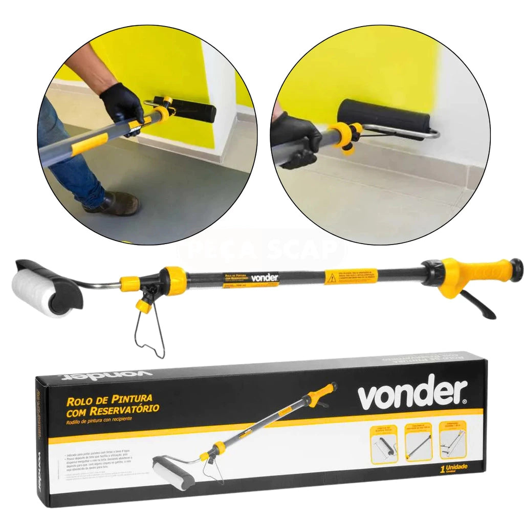 Rolo De Pintura Profissional Com Reservatório De Tinta - Vonder